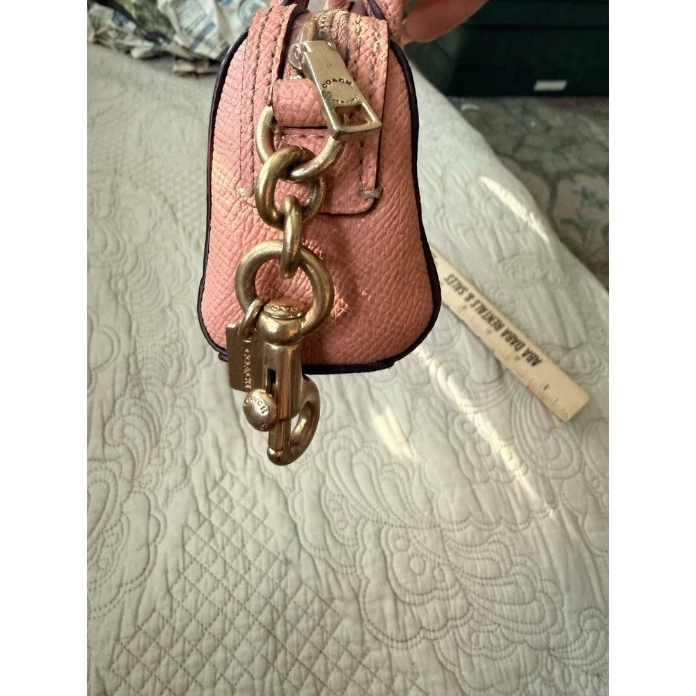 Coach Mini Rowan Purse Charm Coin Pouch Y2K Pink Key Chain